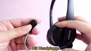 Siborie H2 Headphone Membatalkan Kebisingan Langsung Headphone Gaming Kabel Stereo