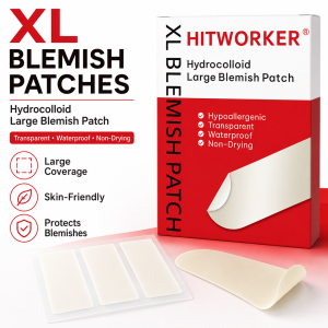3PCS Large Rectangular Hydrocolloid Acne Patches – Extra Large Coverage & Strong Concealing