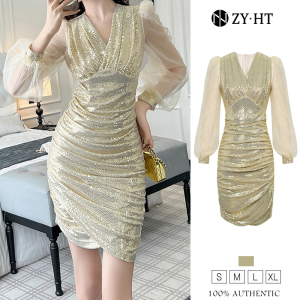 ZYHT ชุดเดรสทำงานของผู้หญิงชุดเดรสวันหยุดชุดเดรสเกาหลีชุดราตรีเข้าร่วมงานชุดเดรสสุดหรู Gaun Modis ชุดเดรสปาร์ตี้ชุดแต่งงาน30687