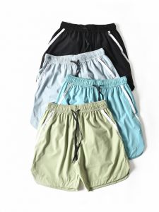 Quần Short Thể Thao Nam Mùa Hè Mỏng Nhanh Khô Thoáng Khí Màu Tương Phản Rộng Rãi Ống Đứng Quần Short Thường Ngày Năm Điểm