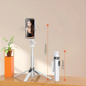 WONEW | Vlog Portable Anti-shake Selfie Stick Tripod Stand with Fill Light