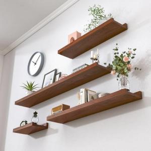 ZHENXUANGE | Kệ Tường Gỗ Thật Hình 1 Chữ