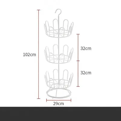 Outdoor Rotatable Iron Shoe Rack