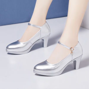 ZHUONILA | Waterproof Platform T-Strap High Heels