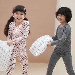ชุดนอนเด็ก เสื้อผ้าเด็ก 22ss เนื้อผ้า Tencel นำเข้าจากเกาหลี