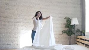 Bedsheet Hotel White Cotton Durable Material Eco Friendly With Skin 250 Thread Count Duvet Plain Cotton PillowCase Cadar