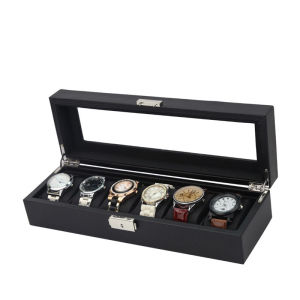 New 2-Tier Wooden Watch Box Drawer Display Case Organizer with Clear Lid Earrings Jewelry Necklaces Storage Gift Showcase