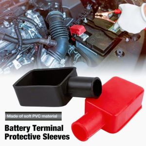 1pair Car Battery Terminal Cover Protector Positive Negative Car Battery Pole Rubber Cap