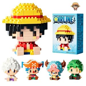 Bandai | New Tony Chopper Bricks Assembly Toys ONE PIECE Figure Sun God Nika Luffy Ace Nami Zoro Model Micro Building Block Toy For Gift*