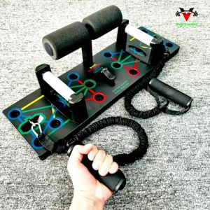 Dụng cụ hít đất chống đẩy Cao cấp 12 in 1 tích hợp bộ tập cơ bụng tại nhà. Bản mới ( Bảo hành 12 tháng)