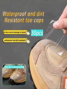 30 Pieces of Toe Cap Waterproof and Dustproof Shoe Protection Stickers Moisture-Proof Shoe Protection Film for Men and Women in Snowy Weather Toe Cap Waterproof Film for Rainy Days Shoe Toe Cap Waterproof Stickers Waterproof Stickers