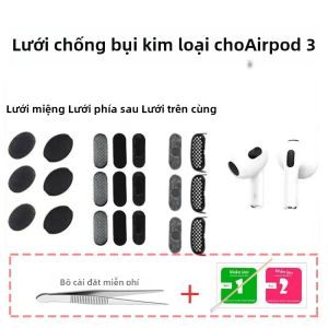 AirPods 3 Có Thể Thay Thế Lưới Kim Loại Lưới Lọc Hàng Đầu Ổ Cắm Âm Thanh Chống Rỉ Sét Tai Nghe Jack Cắm Chống Bụi Miếng Dán Tai Nghe Lưới