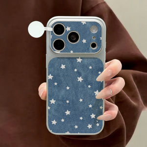 TAOYUNXI | Retro Blue Checkered Leather Phone Case For iPhone 17 Pro Max 16 Pro 13 15 11 12 14 17promax Shockproof Bumper Soft Fundas Cover