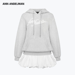 ANN ANDELMAN | Two-in-one Hooded Sweatshirt Dress