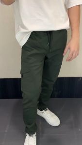 GJ24068 -GERON Men Fashion Slim Fit Cargo Pants Stretchable