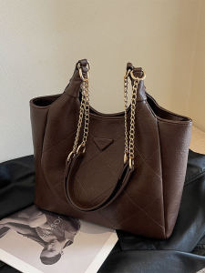 Elegant Geometric Chain Tote Bag Womens Large Capacity Spring Summer Single Shoulder Bag Popular Mermaid Tote Handbag