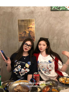 Loose Short Sleeve T-Shirt Womens Cute KT Cat Cartoon Doll 3D Plush Summer New Arrival Dongda Gate No Brand Registered Trademark