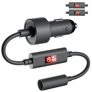Bộ Chuyển Đổi Ô Tô Starlink Mini Với Bộ Tăng Áp Màn Hình Giám Sát Điện Áp Và Dòng Điện Thời Gian Thực Đầu Cắm Nguồn Tẩu Thuốc Đầu Ra DC 12-24V Đầu Vào 19V 2.5A