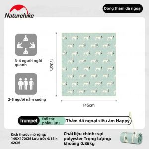 Thảm Dã Ngoại Naturehike Cỡ Lớn Di Động Nhẹ Giặt Được Bền Dùng Làm Chăn Dã Ngoại Thảm Bãi Biển Cho Các Hoạt Động Ngoài Trời Công Viên.