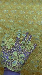 African Guipure Cord Lace Fabric High Quality 5 Yards Nigerian Water Soluble Lace Fabric For Women Wedding Sewing Party Dresses
