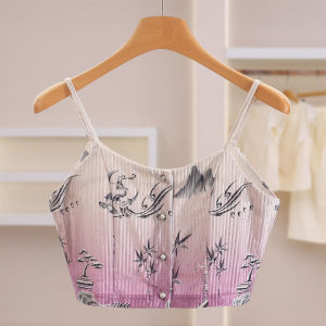 Gradient Cloud Print Slim Fit Vest