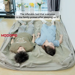 MODOFO Air Bed Double Single Inflatable Bed Queen King Family Size For Camping With electric Pump