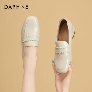 Daphne | Dép Da Phong Cách Anh Đầu Vuông
