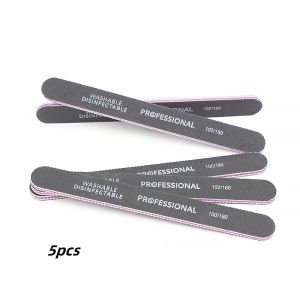 5/10 Pcs Double Sided Straight 100/180 Nail File Disposable Nail Equipment Accessories Buffer Files Manicurel Product Salon