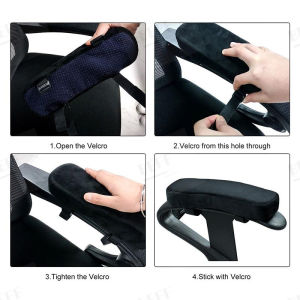 2PCS Office Chair Armrest Covers Foam Armrest Cushion Elbow Rest Pad Support Relief Home Office Protector Universal Fit for Home or Office Chair for Elbow Relief Support Arm Long Soft Replacement