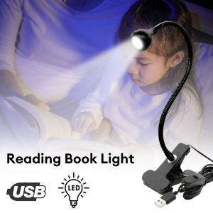 5V USB Plug Flexible 360° Free Adjustable LED Light With Clip-on Holder For Book Reading Bedside Table Desk Lighting