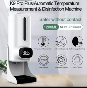 Thermometer Stand Soap Dispenser Hansanitiser K9 Pro Plus Thermometer Non Kontak 2 I N 1