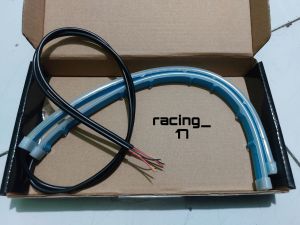 LAMPU ALIS SLIM FLEXIBLE 2 WARNA SEN RUNNING KUNING DAN SEN SENJA BIRU WELCOME UK 30 & 60 CM WATERPROOF