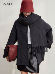 AMII | Autumn Winter Minimalist Wool Coat