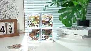 Bộ Đồ Chơi Xếp Hình Panda & Cat Street View - Quán Cà Phê & Cửa Hàng Hoa Đồ Chơi Giáo Dục Cho Trẻ Em Nam Nữ Đều Dùng Được Chất Liệu Nhựa ABS