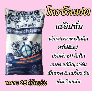 โกรซัลเฟต แร่ยิปซั่ม สำหรับเกษตร ช่วยให้ดินฟู แก้ปัญหาดินเป็นกรด ดินเปรี้ยว ดินเค็ม ใช้ได้ในข้าว พืชผัก พืชผล พืชลงหัว