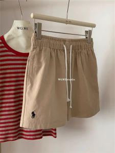 Quần Short Cotton Nguyên Chất Cạp Cao Mùa Hè Cho Nữ Quần Ống Rộng Vải Lanh Thể Thao Quần Áo Ngoài Thường Ngày Cho Nữ