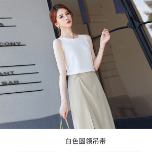 Fashionable Mesh Camisole Tank Top Womens Base Layer Summer Stylish Outerwear Commute Loose Fit Polyester Solid Color