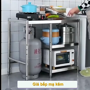 Kệ bếp mạ kẽm cao cấp Kệ bếp gas 3 tầngChịu nhiệt độ cao Kệ bếp ga Có thể sử dụng được 10 năm