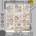 (Isi 100 Sticker) Sticker Aesthetic lucu murah berwarna bahan Photopaper Glossy mengkilap tahan cipratan air proses cepat 1 hari jadi bisa COD v02. 