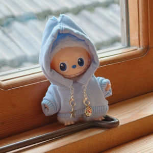 เสื้อฮู้ดดี้เท่ๆ สไตล์มินิลาบูบู สำหรับตุ๊กตาลาบูบู รุ่น V4 ซีรีส์ The Monsters Pin for Love พร้อมอุปกรณ์เสริม