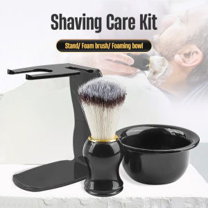 Professional Shaving Brush Set 3-in-1 Shave Kits With Shaving Brush Shaving Bowl and Shaving Stand Fathers Day Mens Gift Kit