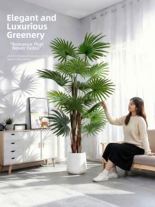 High-end Luxurious Faux Livistona Pot Plant for Indoor Decoration