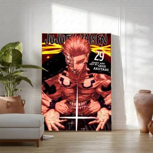 Bandai | J-Jujutsu K-Kaisen Tranh Canvas Tối Giả Tưởng Anime Nghệ Thuật Poster Shonen Satoru G-Gojo Trang Trí Nhà Cho Phòng Ngủ Phong Cách Hiện Đại
