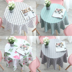 Round Table Tablecloth Waterproof Oil-Proof Disposable Anti-Scald Small round Table round For Home PVC Tablecloth Plastic Tea Table Tablecloth