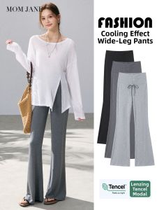 Mom Jane | Maternity Comfortable Belly Support Bell-bottom Trousers Modal Plus Size