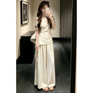 SUSIEYUAN | Stylish OOTD Short Sleeve T-Shirt and Wide Leg Pants Set