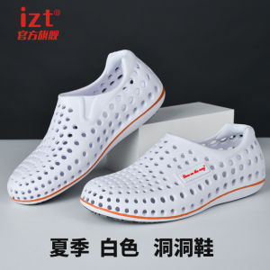 รองเท้าแตะกันลื่นกลางแจ้งแบบสวมสบายสำหรับฤดูร้อน รองเท้าแตะชายหาดแห้งเร็ว รองเท้าตกปลา รองเท้าขับรถแบบสวมสบาย รองเท้าแตะแบบมีรูสำหรับเดินทาง