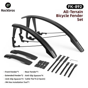 RockBros | Rain And Mud Protection Mudguard For Road Flat Gravel Mountain Bicycles 700C