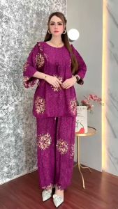 (PROMO) Pakaian Wanita Terkini One Set Batik Bunga LD 125Cm Jumbo Rayon Best Seller