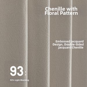 French Cream Style Antibacterial Double-sided Full Blackout Curtain